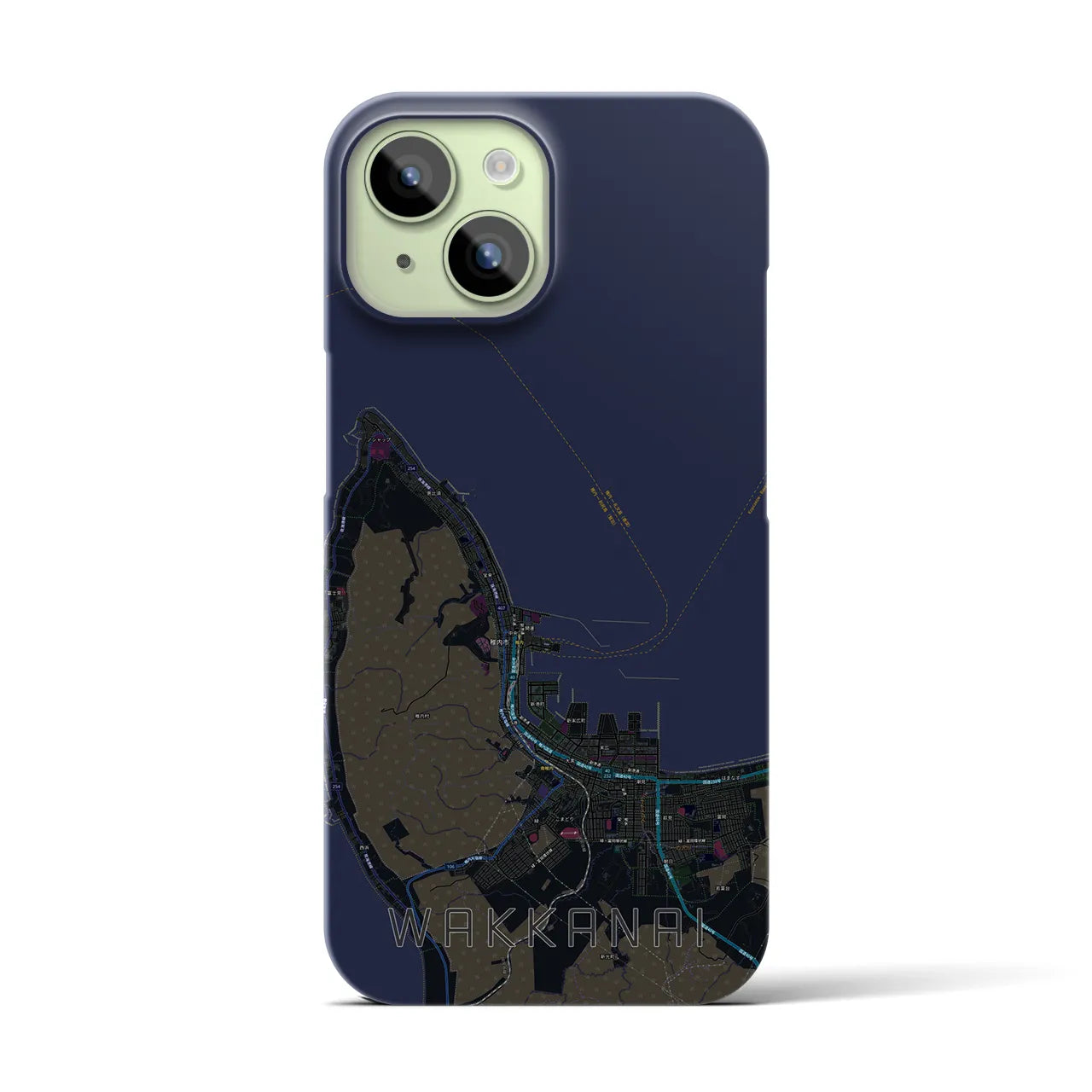 【稚内(北海道)】地図柄iPhoneケース(バックカバータイプ)
