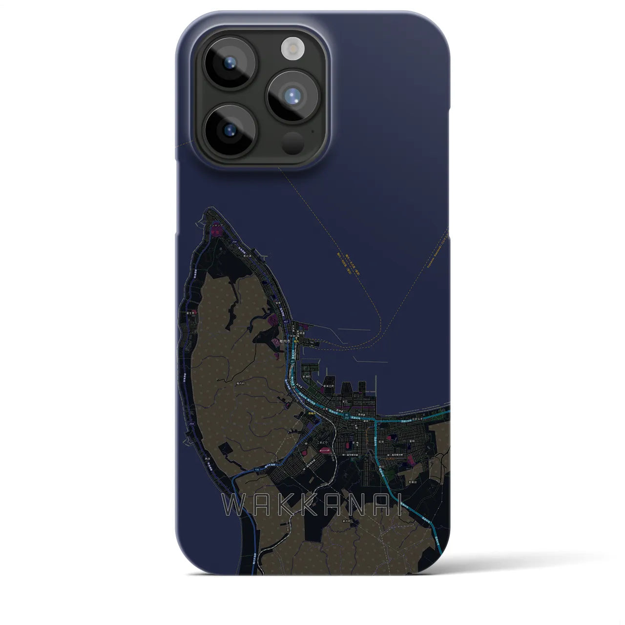 【稚内(北海道)】地図柄iPhoneケース(バックカバータイプ)