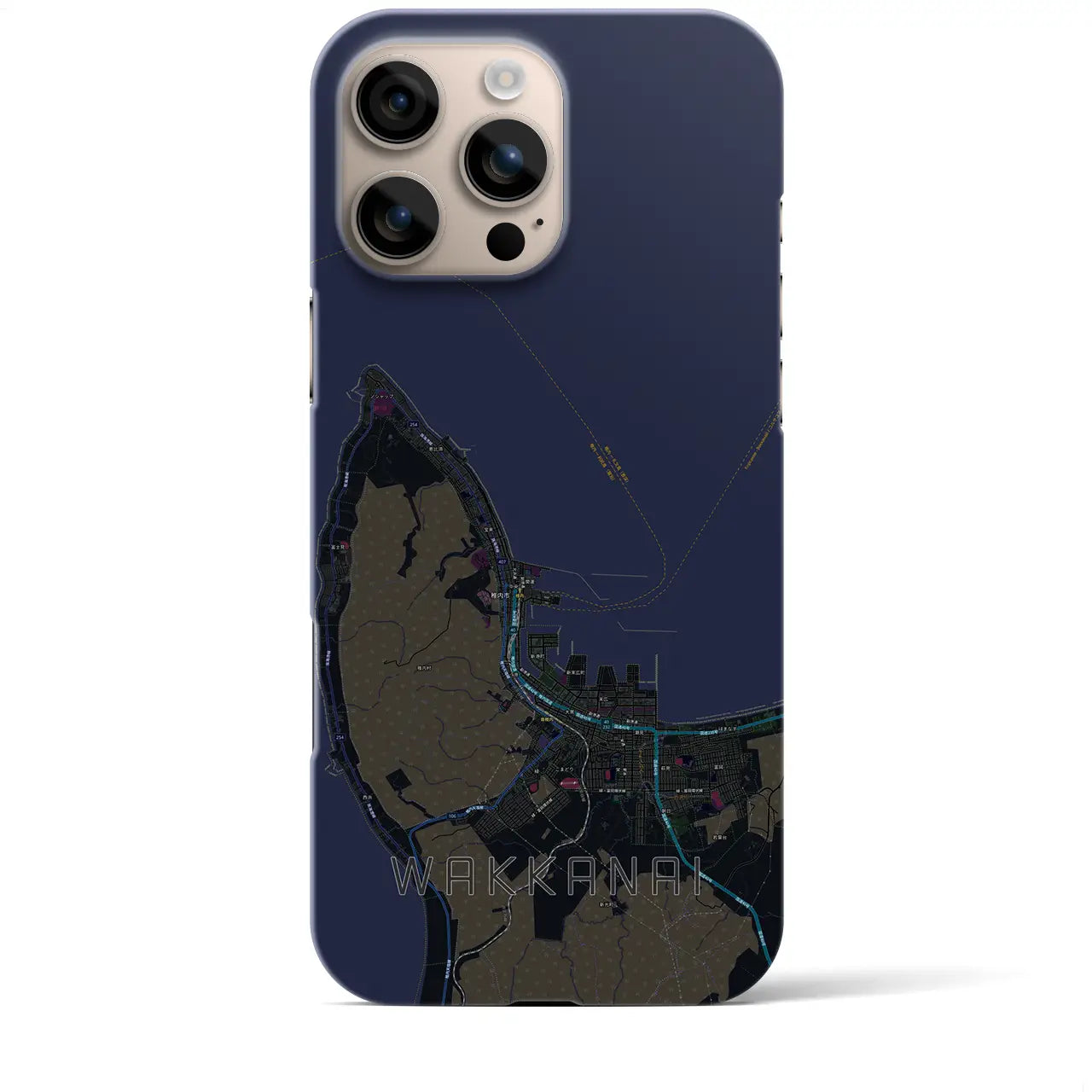 【稚内(北海道)】地図柄iPhoneケース(バックカバータイプ)