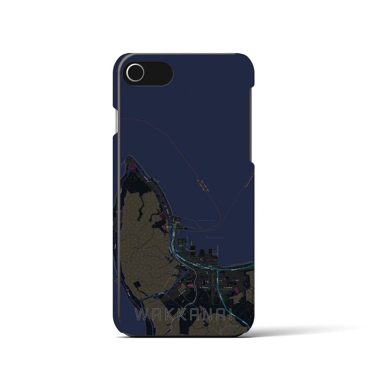 【稚内(北海道)】地図柄iPhoneケース(バックカバータイプ)