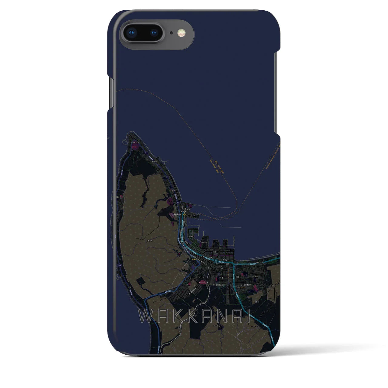 【稚内(北海道)】地図柄iPhoneケース(バックカバータイプ)