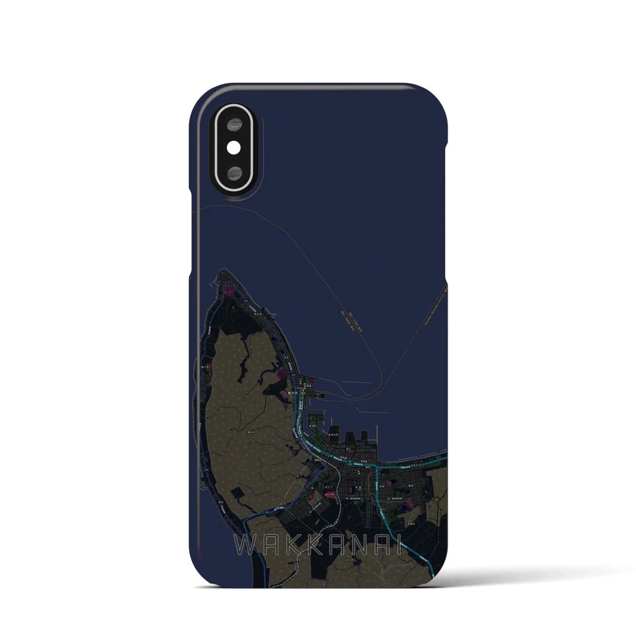 【稚内(北海道)】地図柄iPhoneケース(バックカバータイプ)