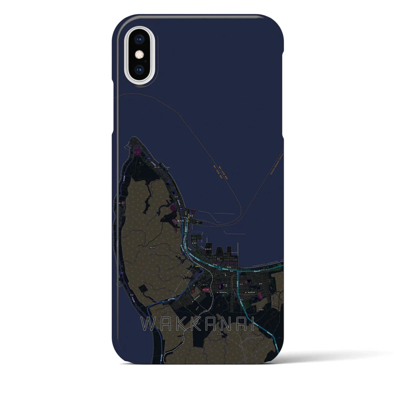 【稚内(北海道)】地図柄iPhoneケース(バックカバータイプ)