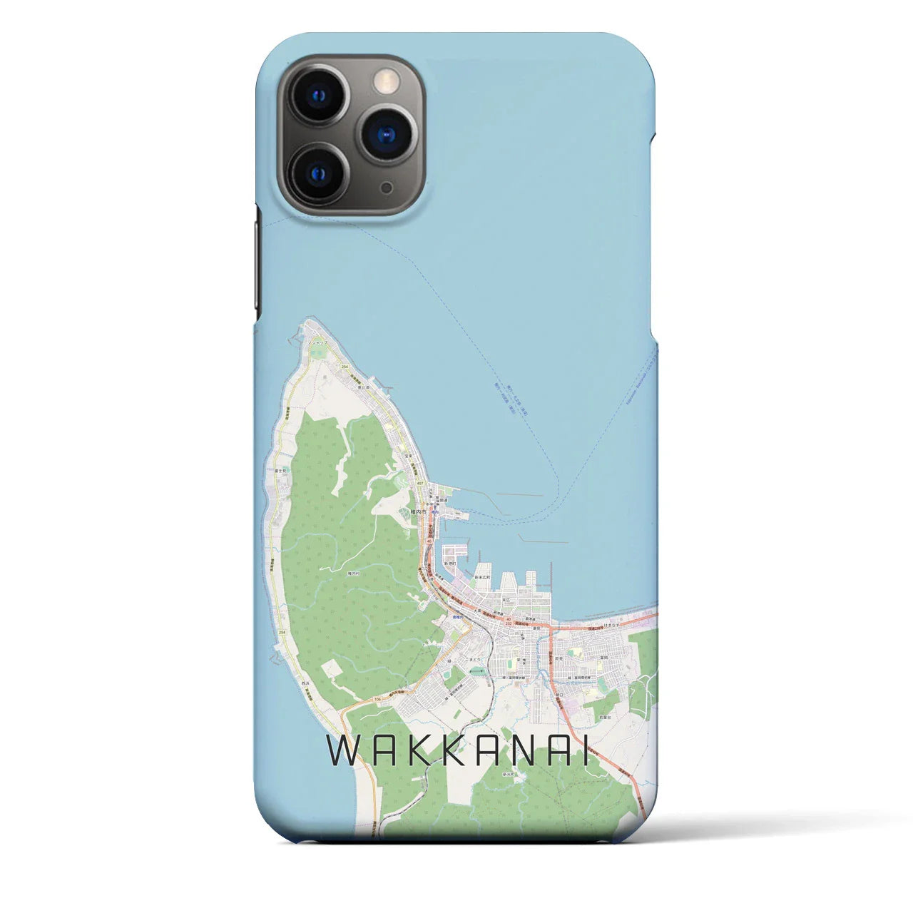 【稚内(北海道)】地図柄iPhoneケース(バックカバータイプ)
