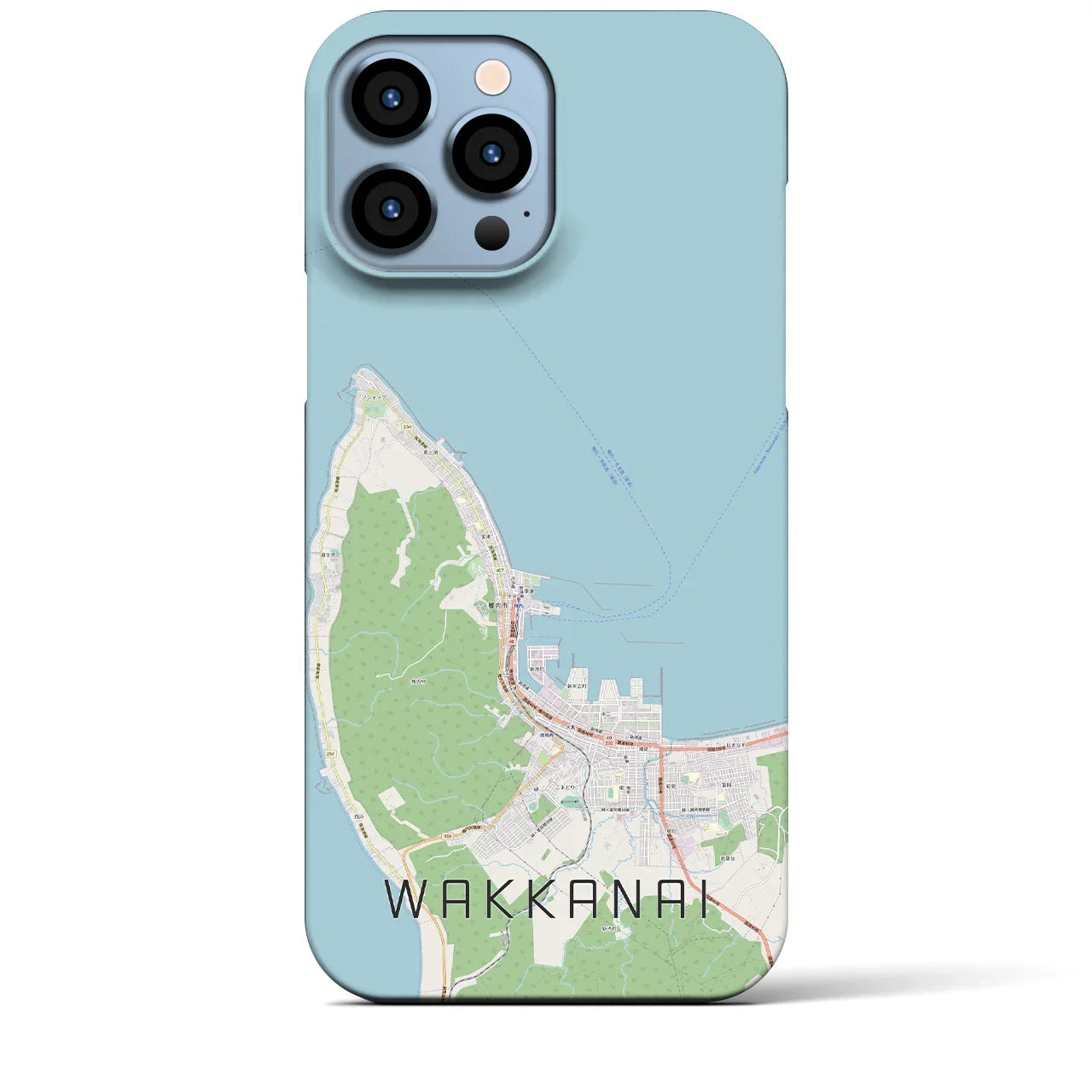 【稚内(北海道)】地図柄iPhoneケース(バックカバータイプ)