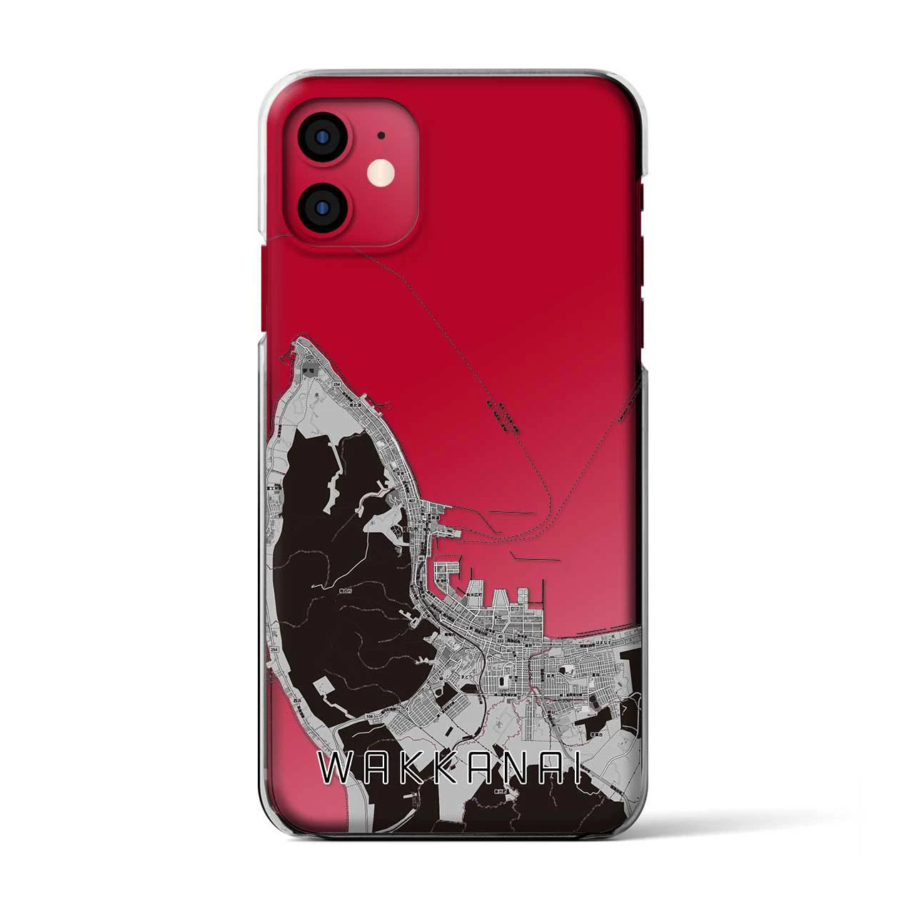 【稚内(北海道)】地図柄iPhoneケース(クリアタイプ)