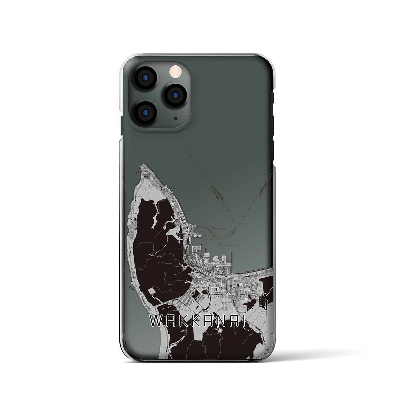 【稚内(北海道)】地図柄iPhoneケース(クリアタイプ)