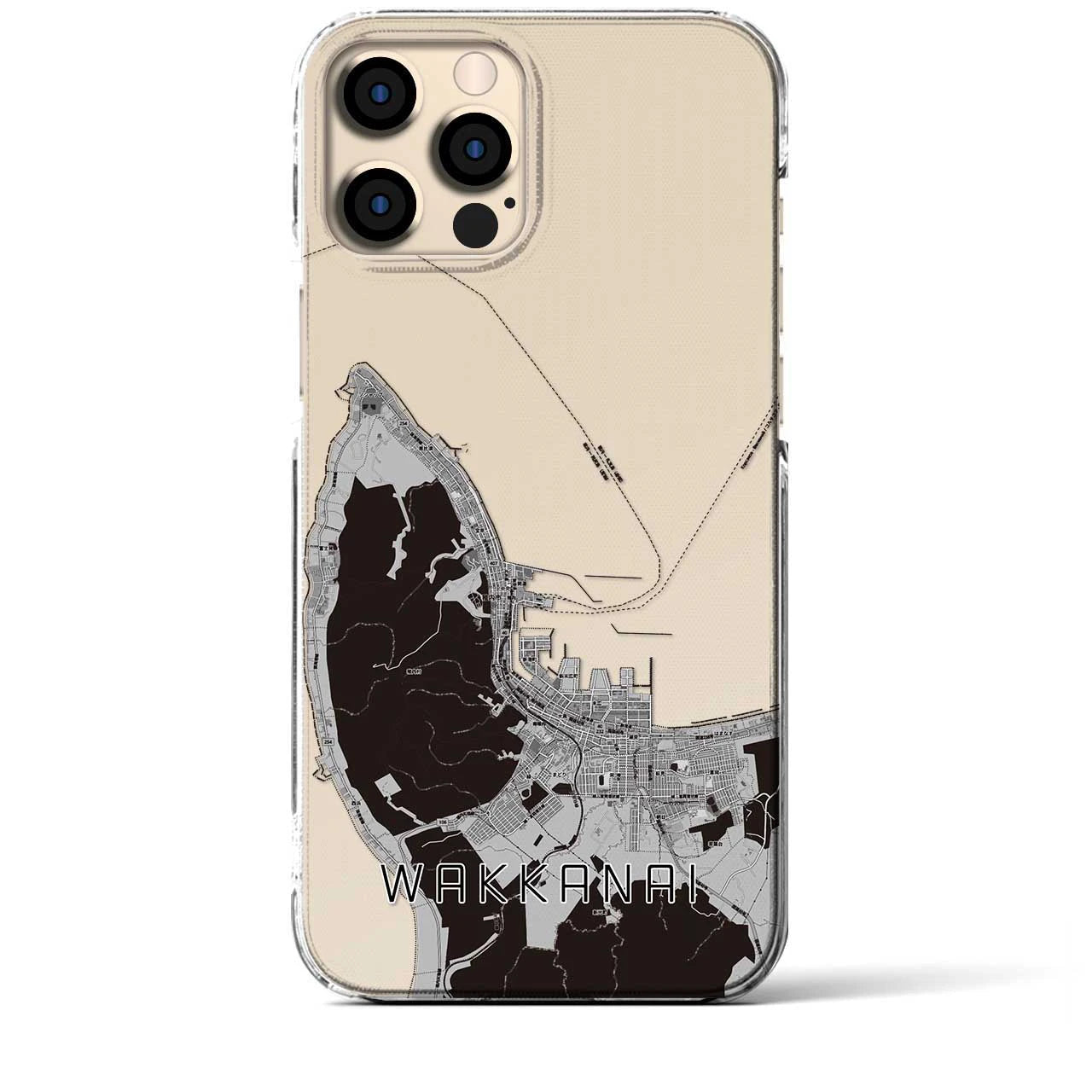 【稚内(北海道)】地図柄iPhoneケース(クリアタイプ)