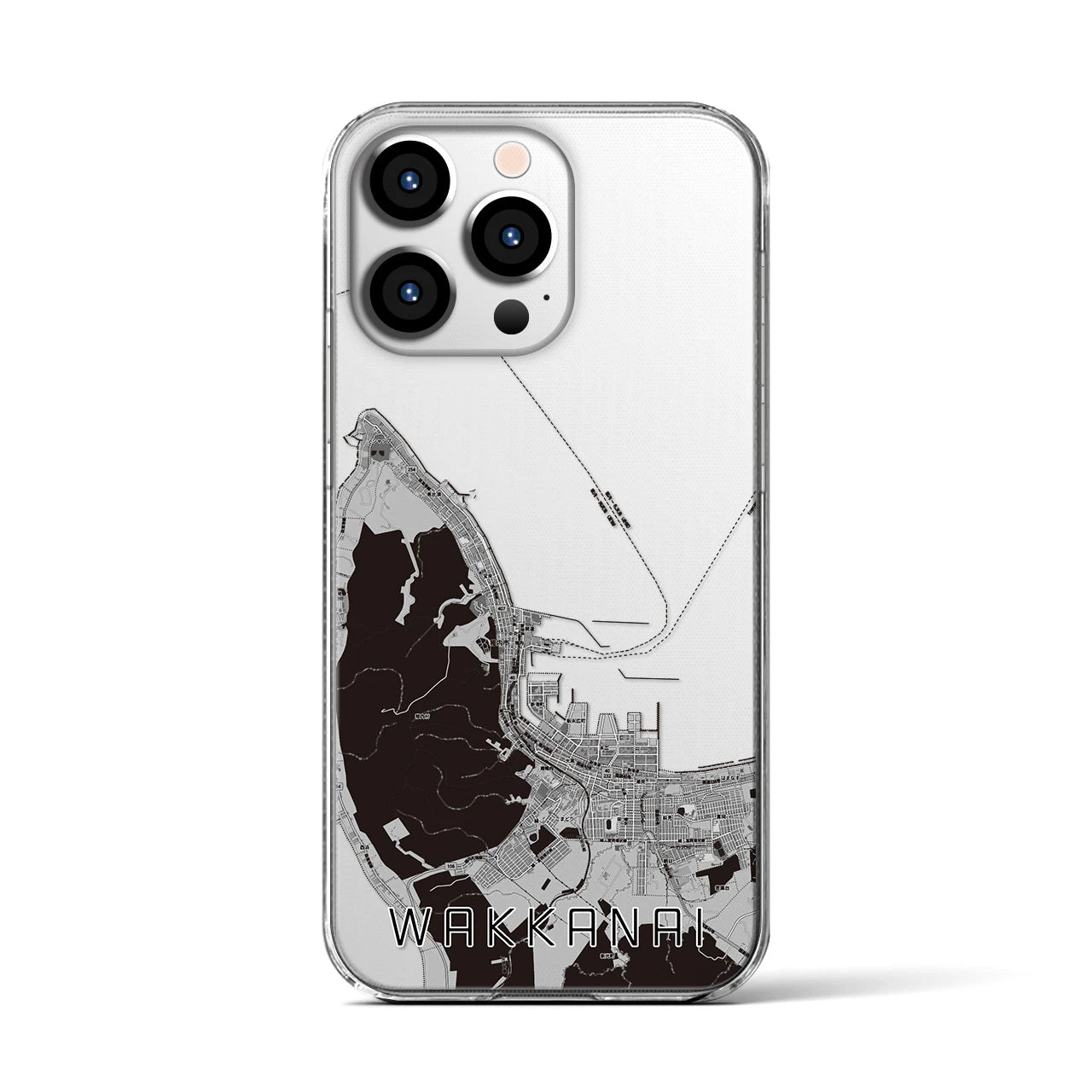 【稚内(北海道)】地図柄iPhoneケース(クリアタイプ)