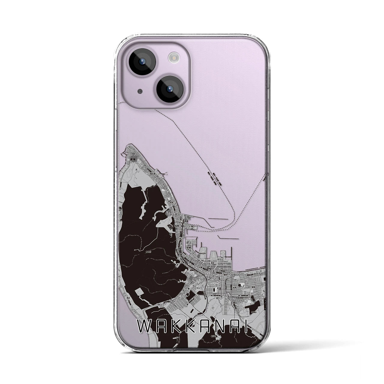 【稚内(北海道)】地図柄iPhoneケース(クリアタイプ)