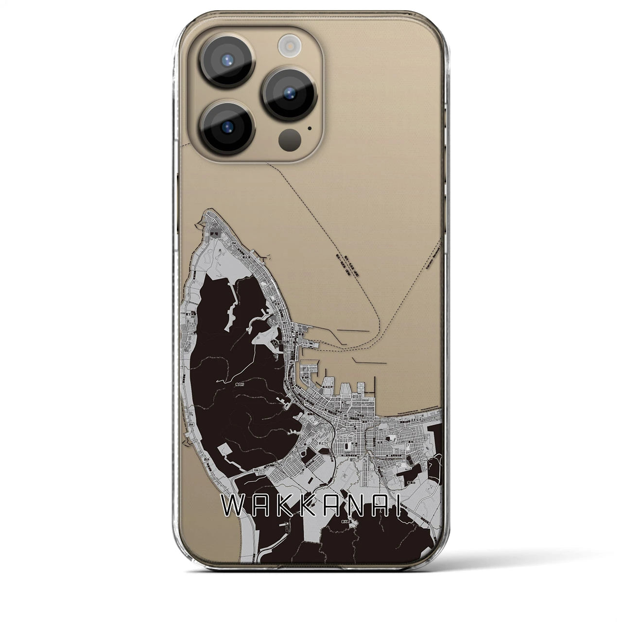 【稚内(北海道)】地図柄iPhoneケース(クリアタイプ)