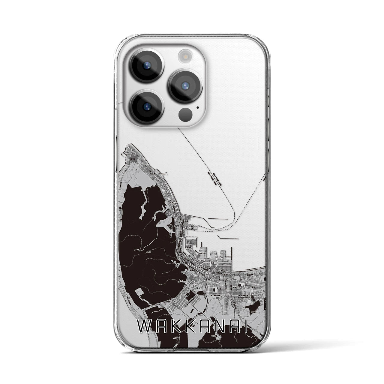 【稚内(北海道)】地図柄iPhoneケース(クリアタイプ)