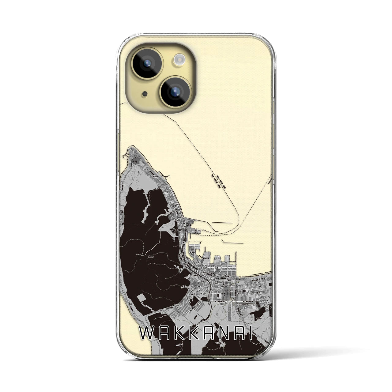 【稚内(北海道)】地図柄iPhoneケース(クリアタイプ)