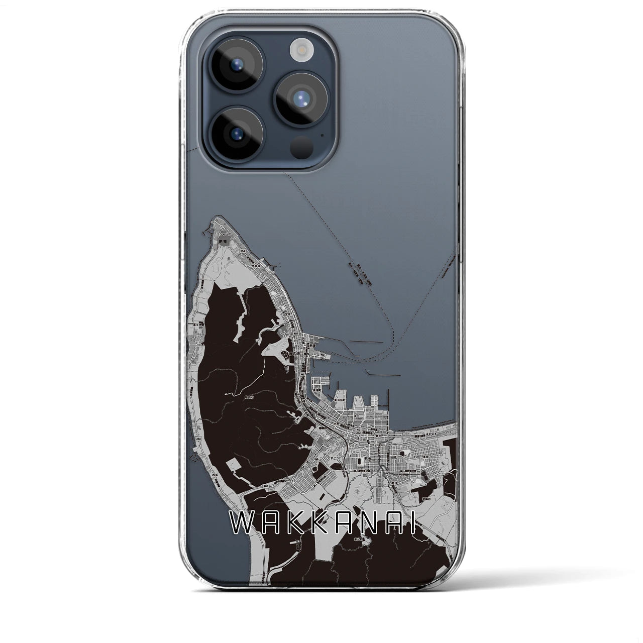 【稚内(北海道)】地図柄iPhoneケース(クリアタイプ)