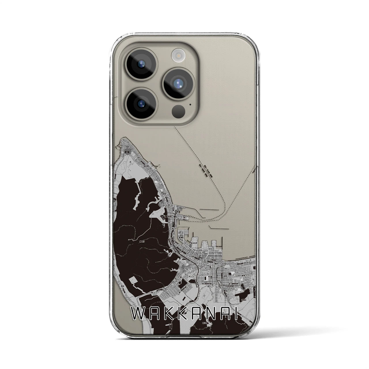 【稚内(北海道)】地図柄iPhoneケース(クリアタイプ)