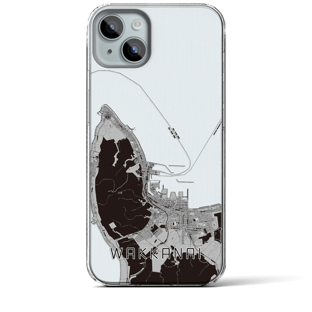 【稚内(北海道)】地図柄iPhoneケース(クリアタイプ)