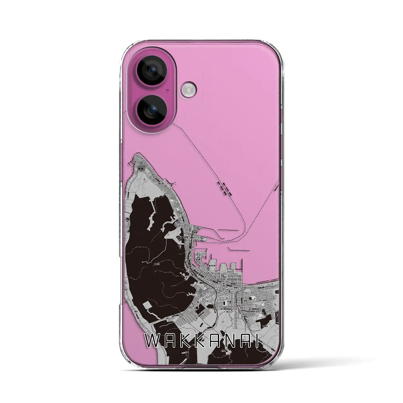 【稚内(北海道)】地図柄iPhoneケース(クリアタイプ)