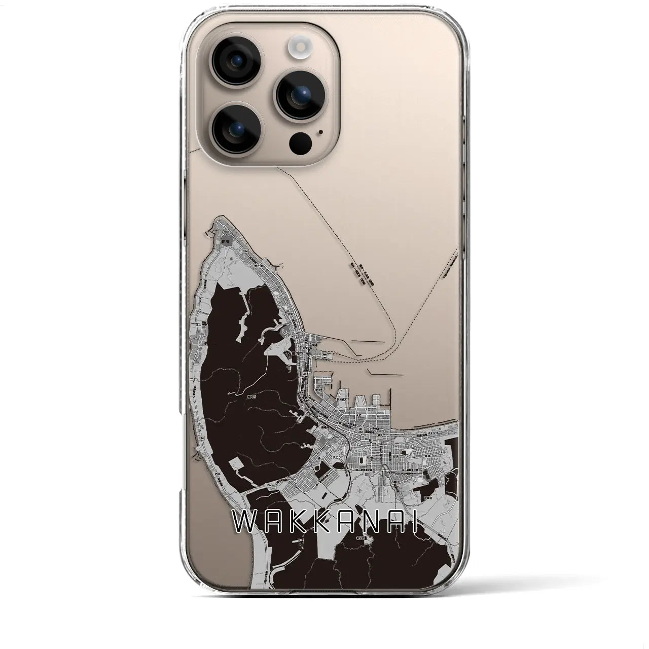 【稚内(北海道)】地図柄iPhoneケース(クリアタイプ)