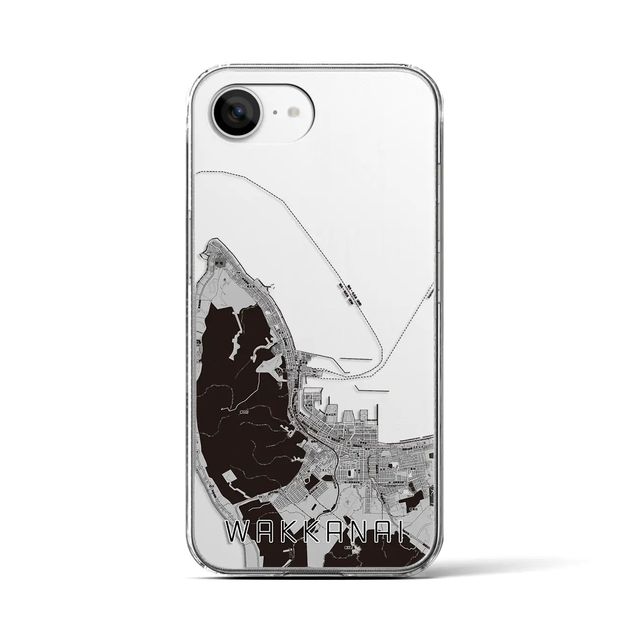 【稚内(北海道)】地図柄iPhoneケース(クリアタイプ)