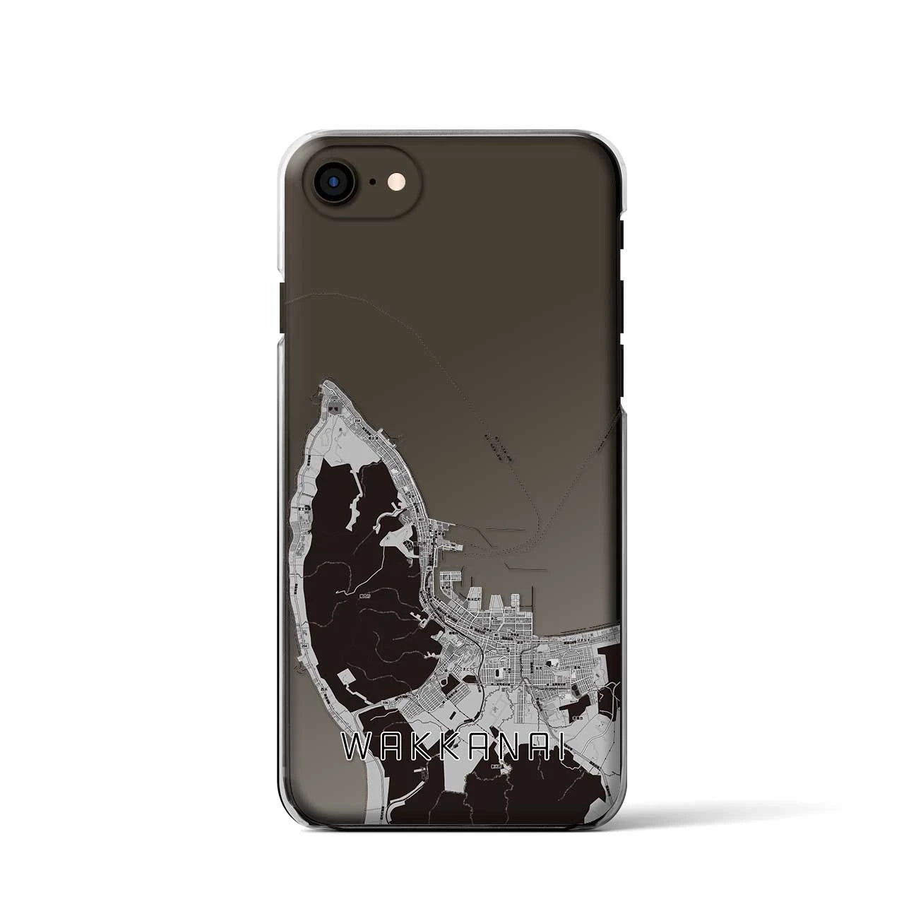 【稚内(北海道)】地図柄iPhoneケース(クリアタイプ)