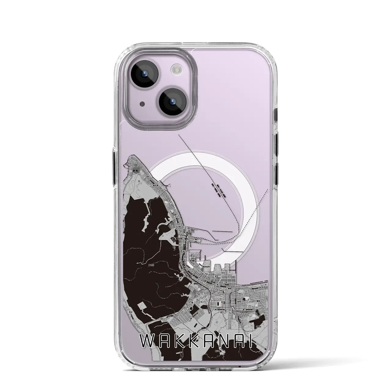 【稚内(北海道)】地図柄iPhoneケース(MagSafeタイプ)