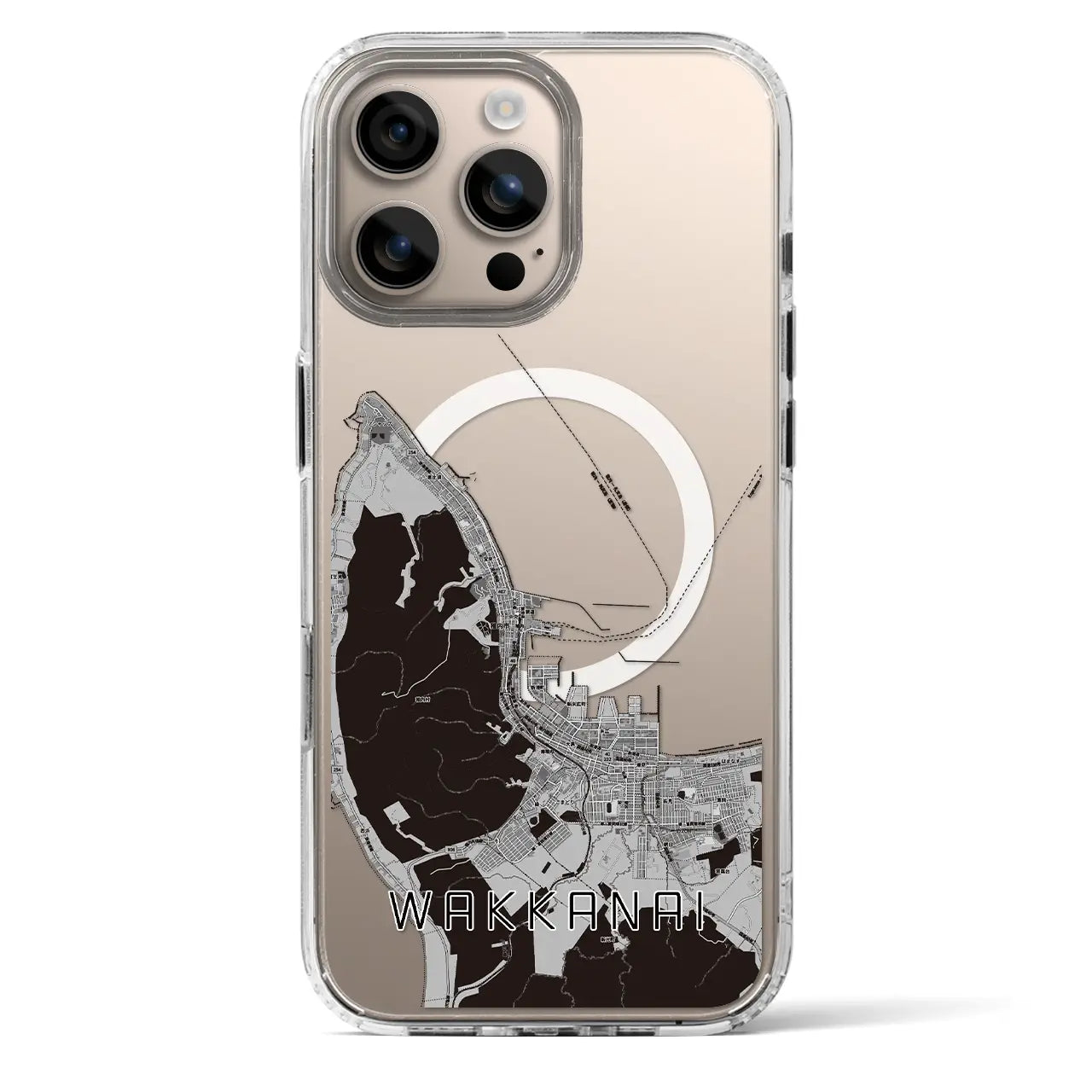 【稚内(北海道)】地図柄iPhoneケース(MagSafeタイプ)