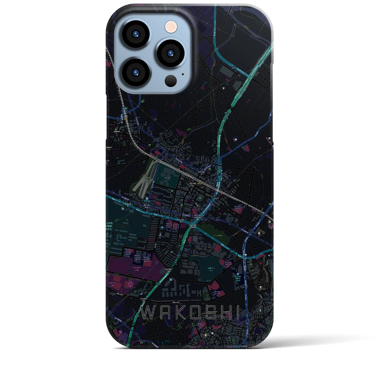 【和光市(埼玉県)】地図柄iPhoneケース(バックカバータイプ)