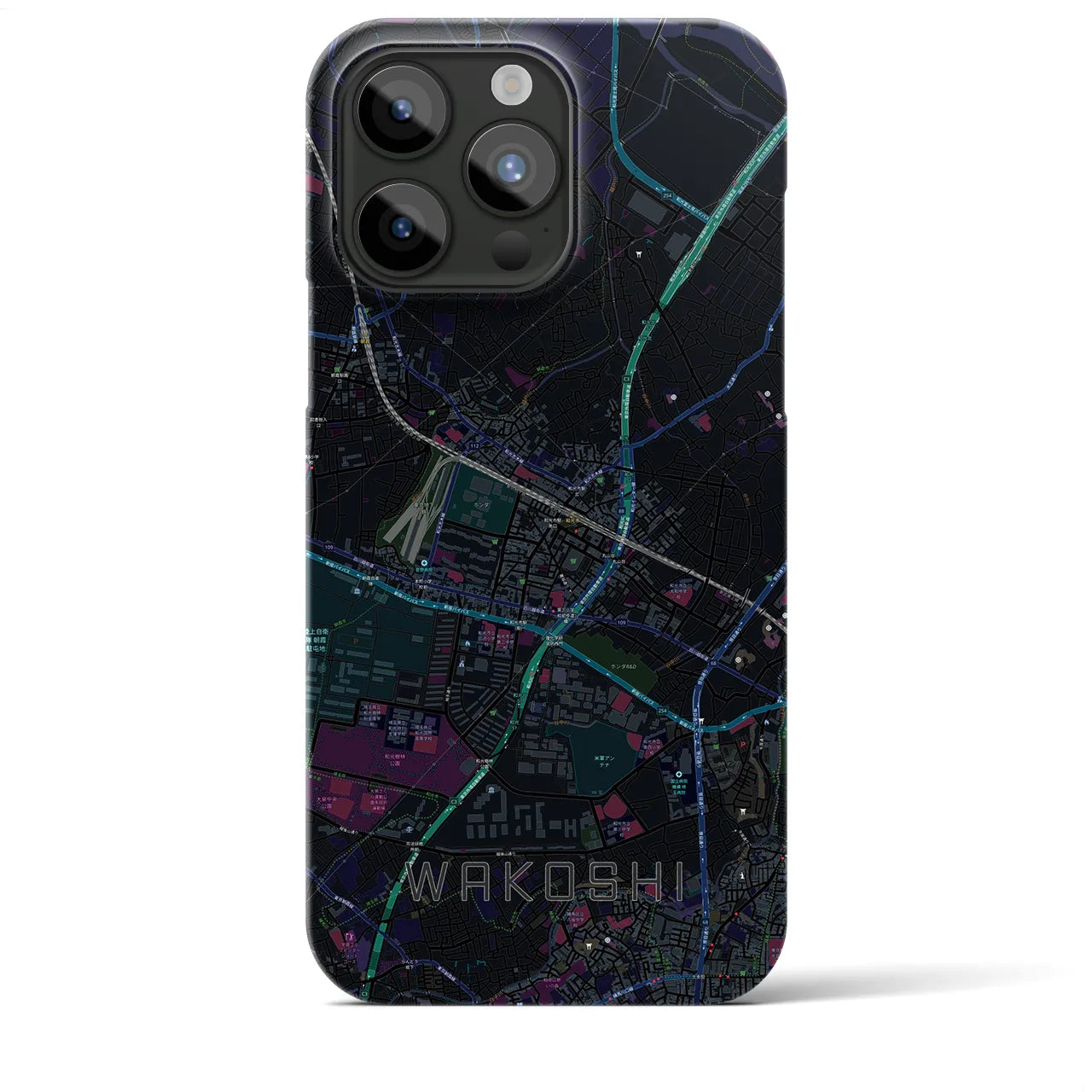 【和光市(埼玉県)】地図柄iPhoneケース(バックカバータイプ)