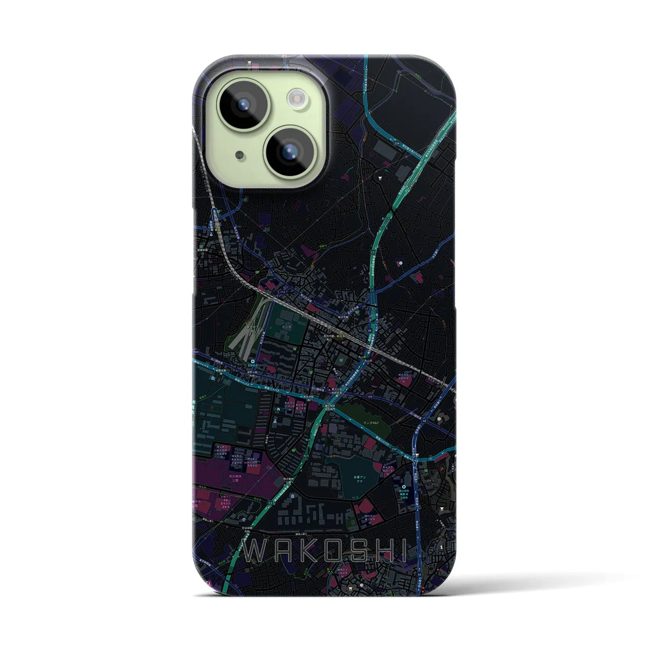 【和光市(埼玉県)】地図柄iPhoneケース(バックカバータイプ)