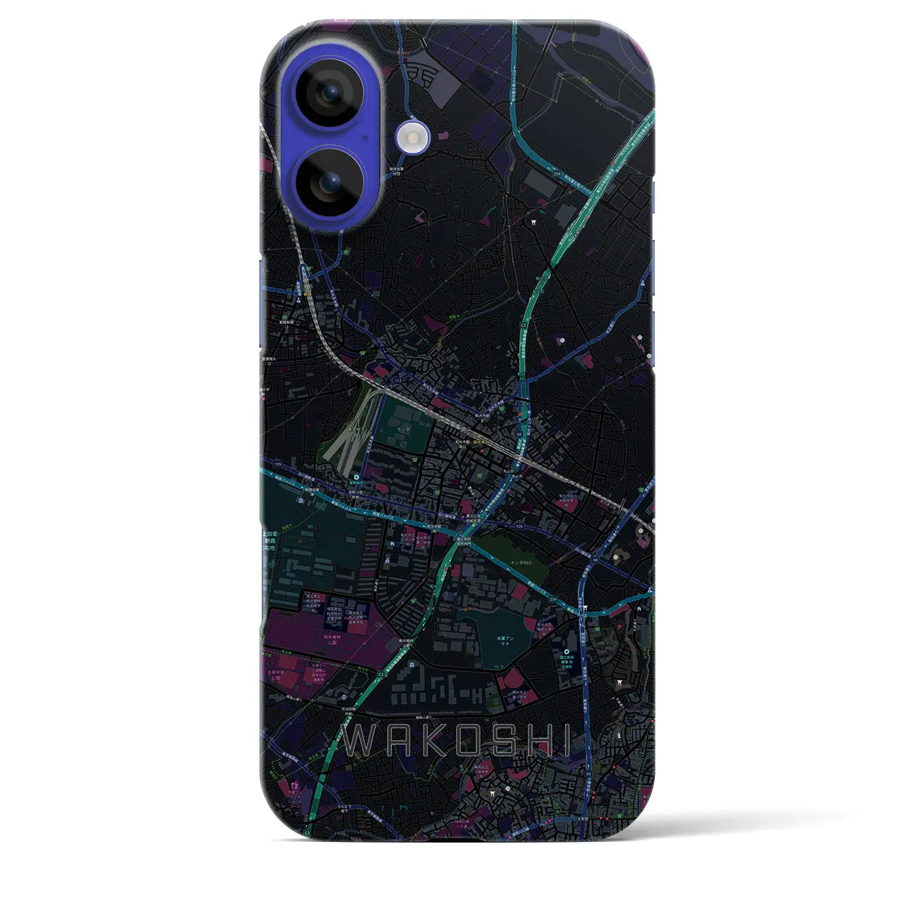【和光市(埼玉県)】地図柄iPhoneケース(バックカバータイプ)