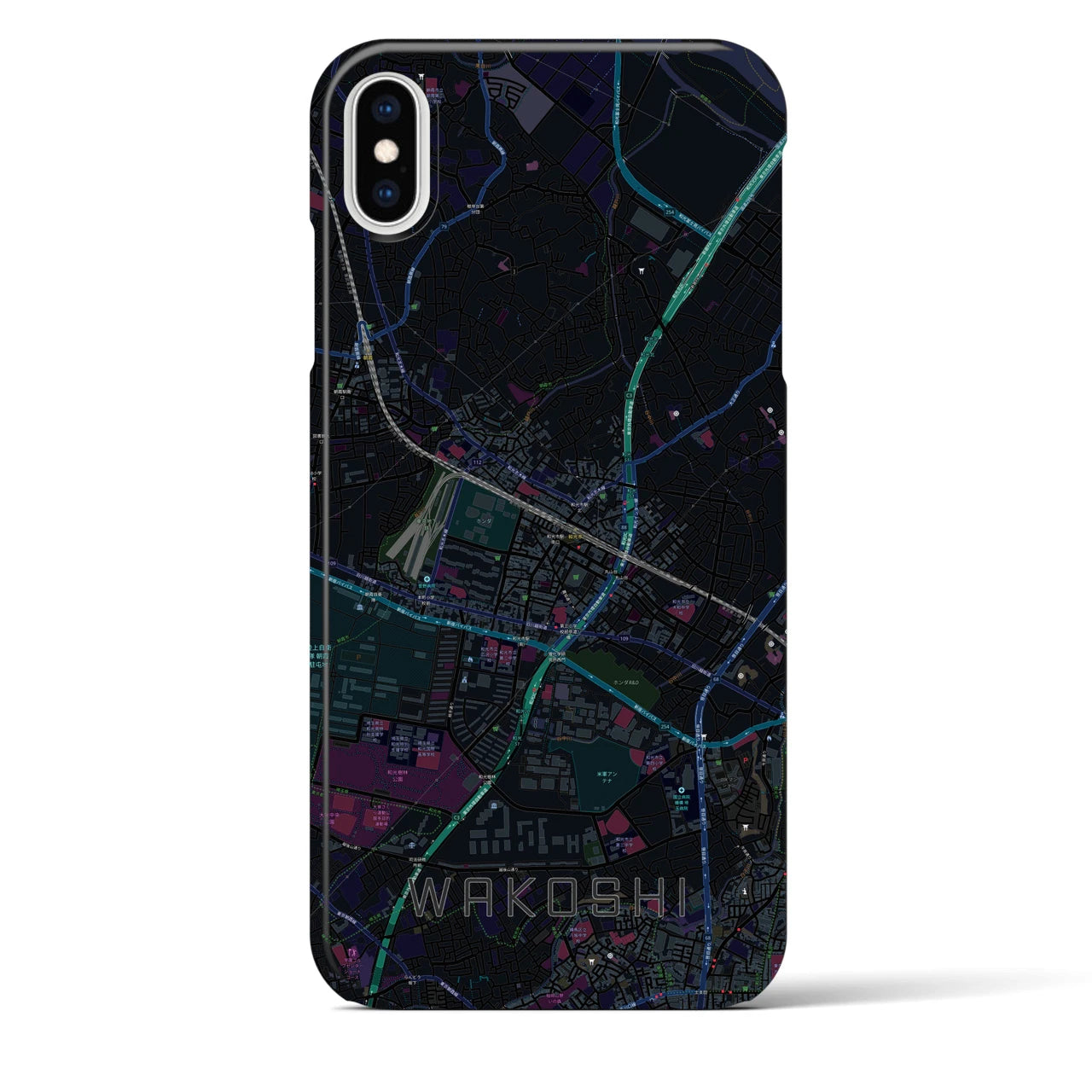 【和光市(埼玉県)】地図柄iPhoneケース(バックカバータイプ)
