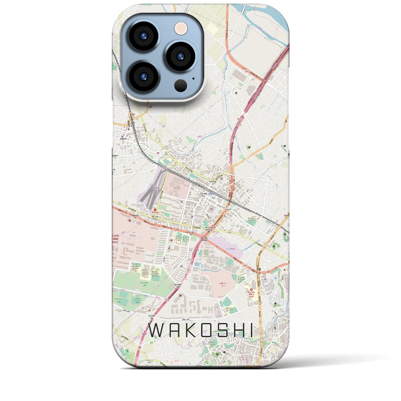 【和光市(埼玉県)】地図柄iPhoneケース(バックカバータイプ)