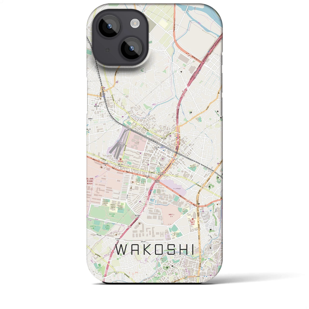 【和光市(埼玉県)】地図柄iPhoneケース(バックカバータイプ)
