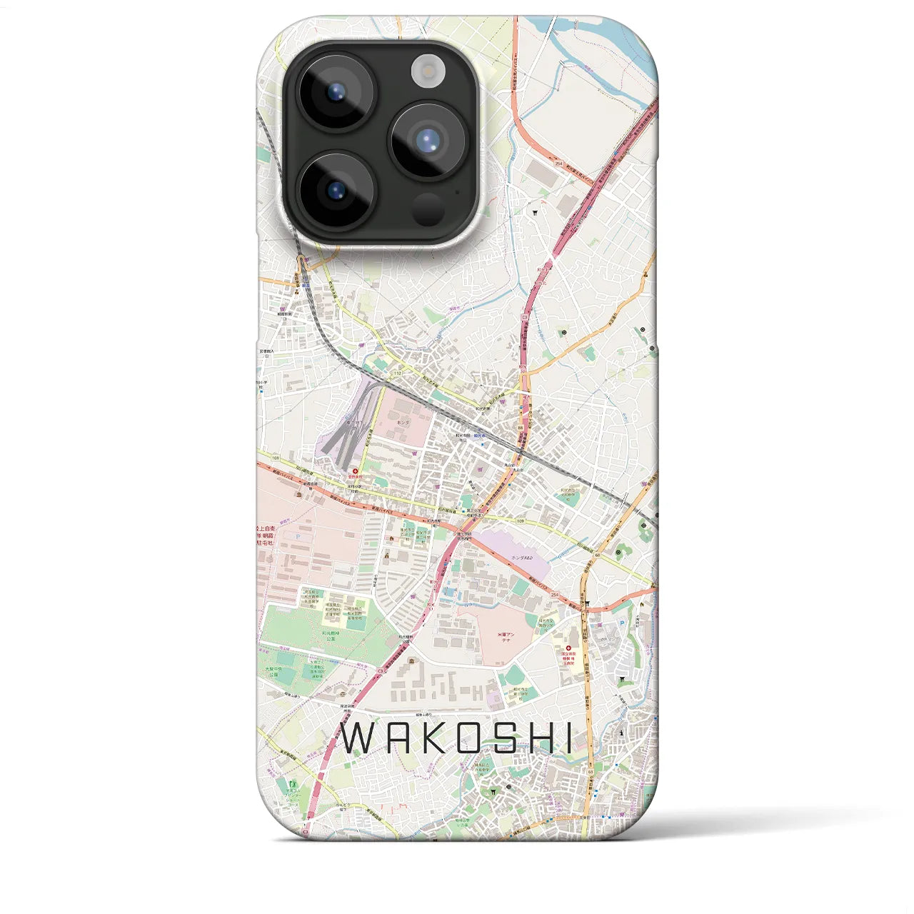 【和光市(埼玉県)】地図柄iPhoneケース(バックカバータイプ)