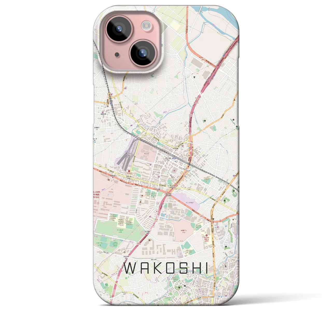 【和光市(埼玉県)】地図柄iPhoneケース(バックカバータイプ)