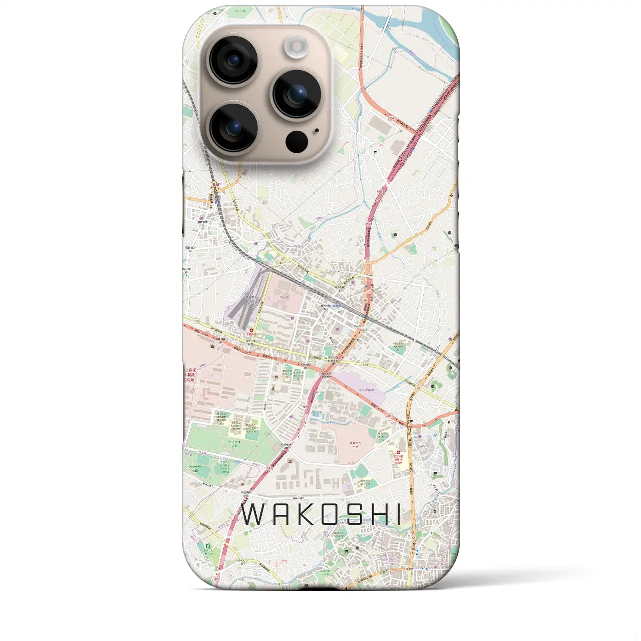 【和光市(埼玉県)】地図柄iPhoneケース(バックカバータイプ)