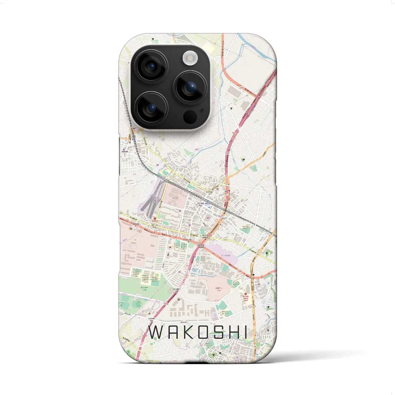 【和光市(埼玉県)】地図柄iPhoneケース(バックカバータイプ)
