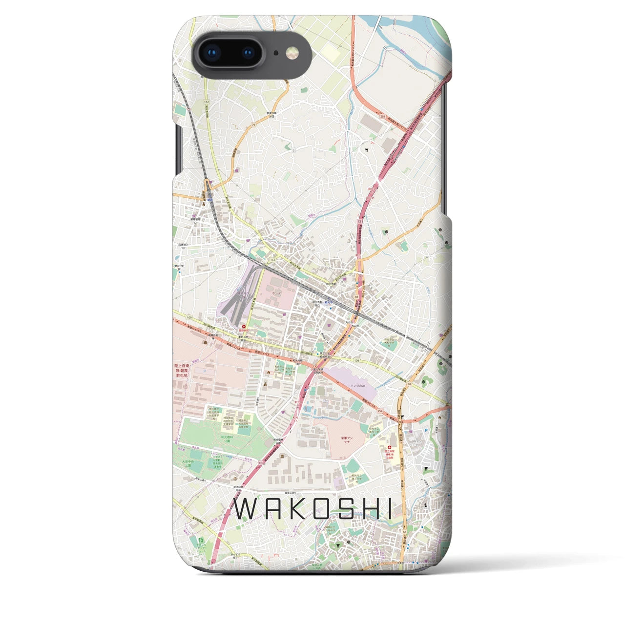 【和光市(埼玉県)】地図柄iPhoneケース(バックカバータイプ)