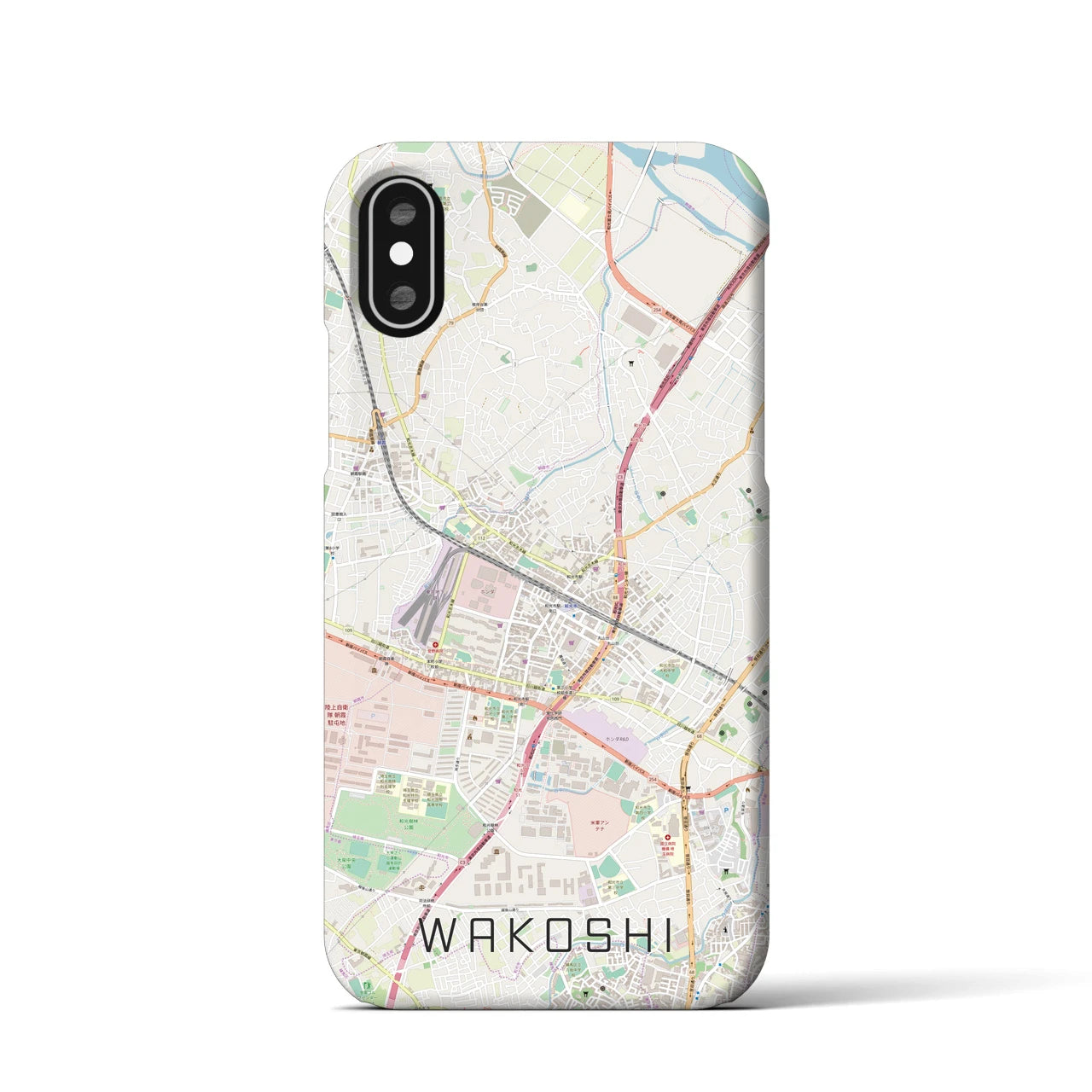 【和光市(埼玉県)】地図柄iPhoneケース(バックカバータイプ)