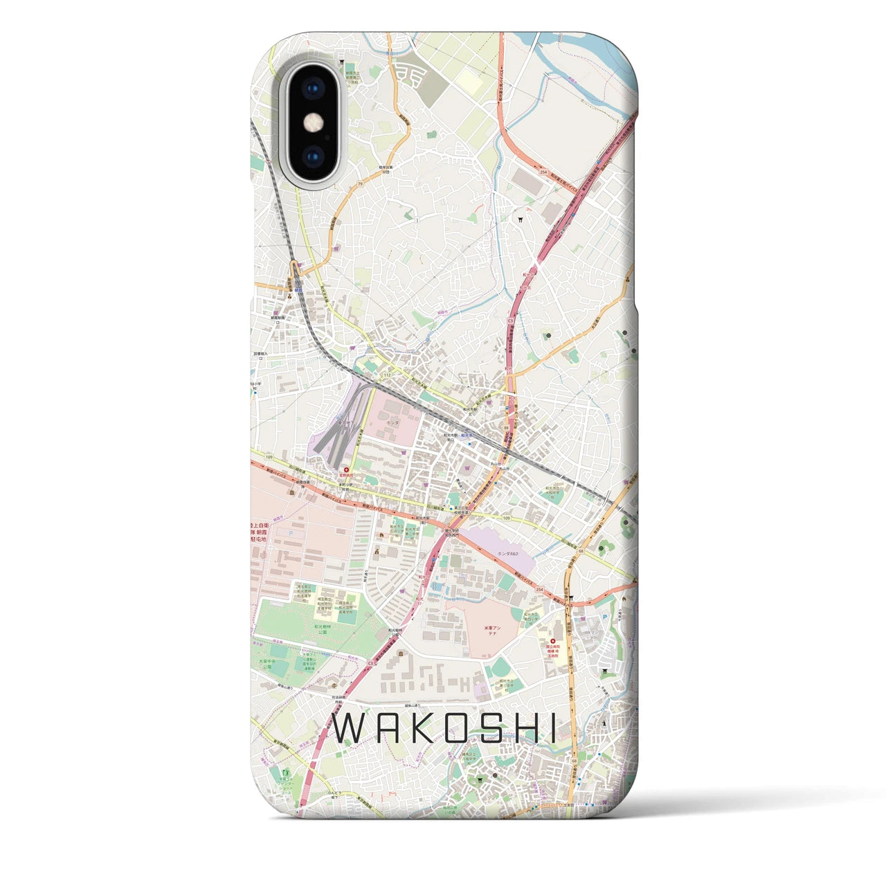 【和光市(埼玉県)】地図柄iPhoneケース(バックカバータイプ)
