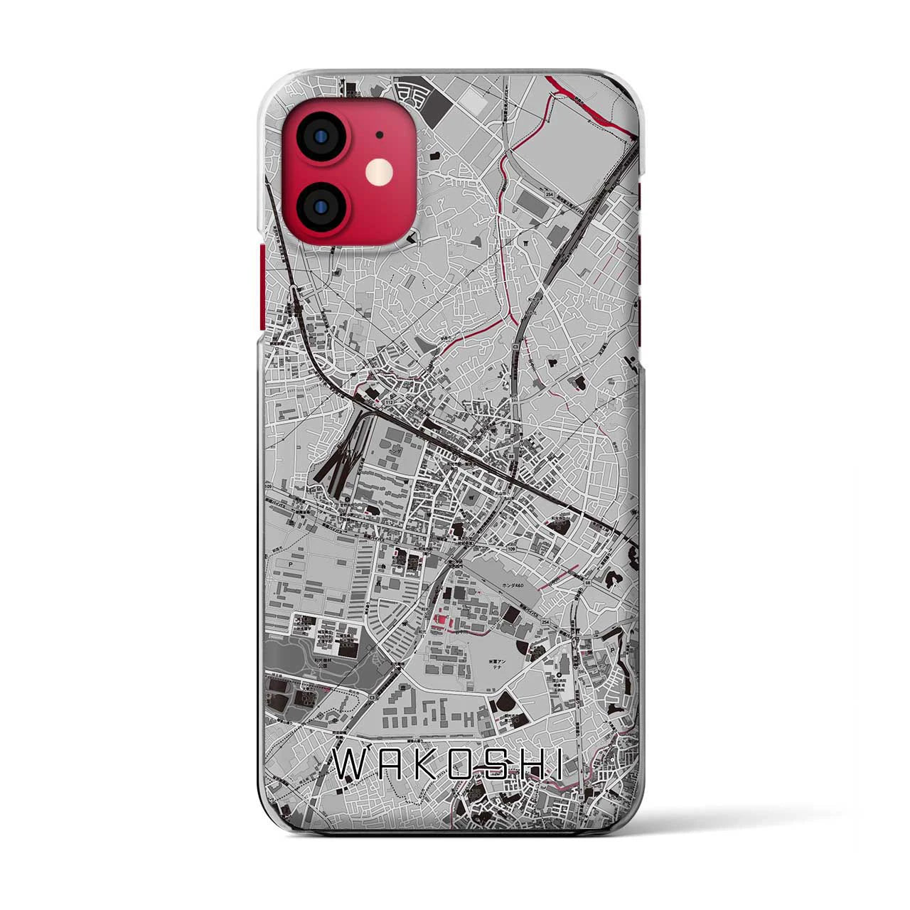 【和光市(埼玉県)】地図柄iPhoneケース(クリアタイプ)