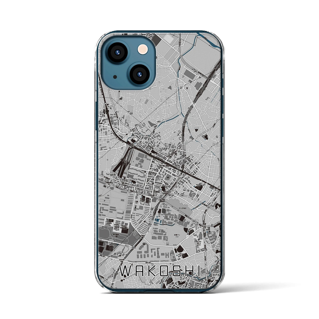 【和光市(埼玉県)】地図柄iPhoneケース(クリアタイプ)