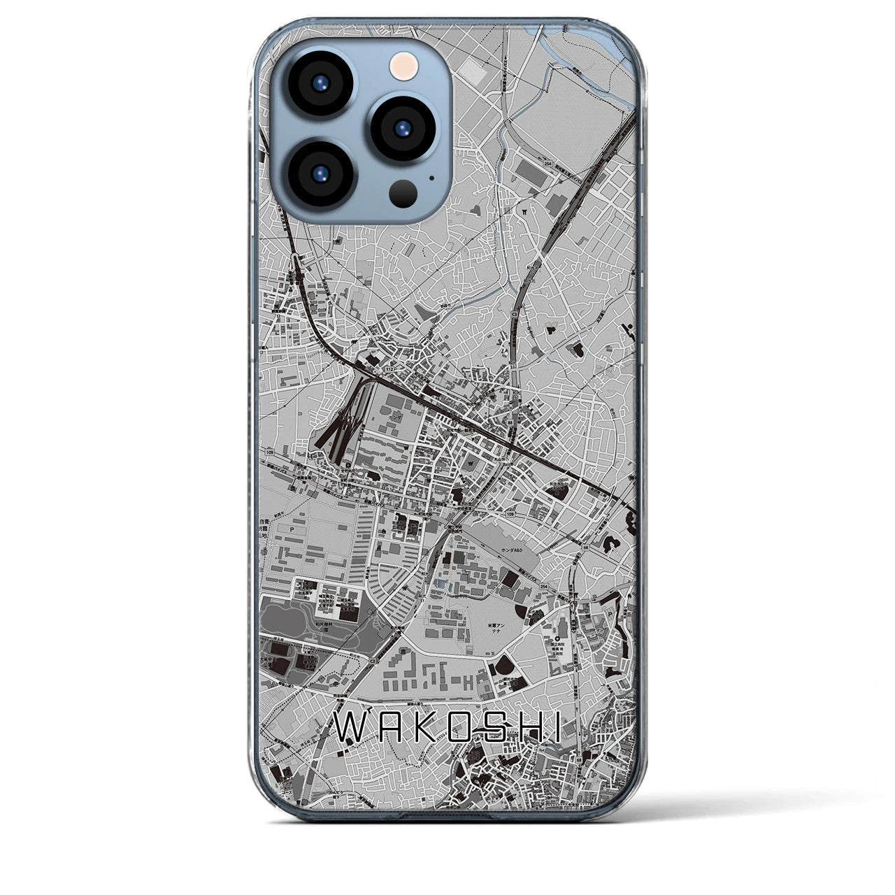 【和光市(埼玉県)】地図柄iPhoneケース(クリアタイプ)