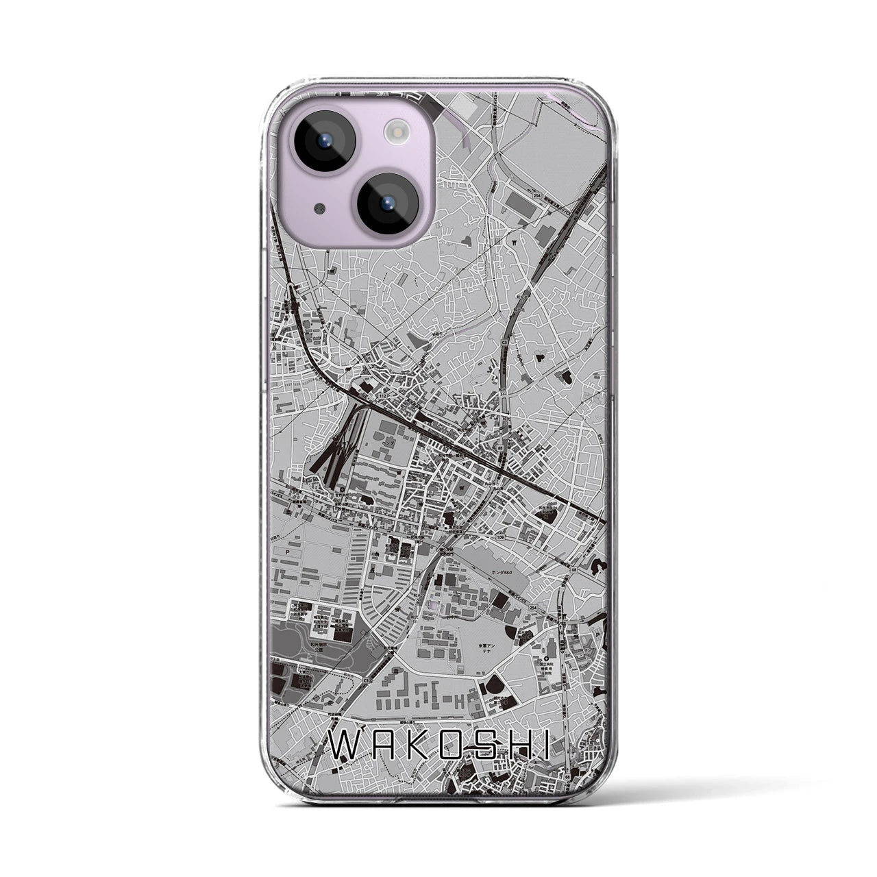 【和光市(埼玉県)】地図柄iPhoneケース(クリアタイプ)