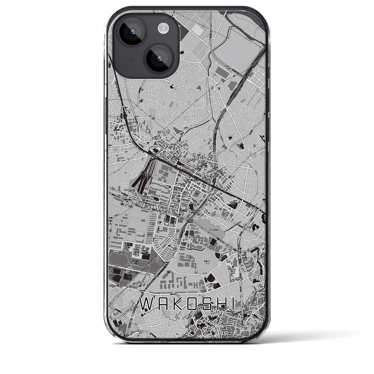 【和光市(埼玉県)】地図柄iPhoneケース(クリアタイプ)
