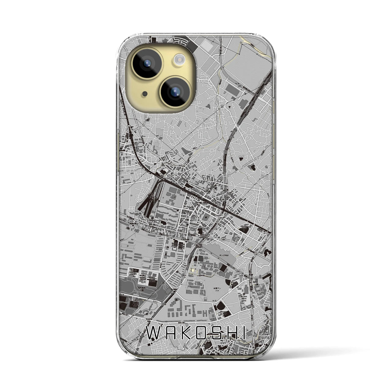 【和光市(埼玉県)】地図柄iPhoneケース(クリアタイプ)