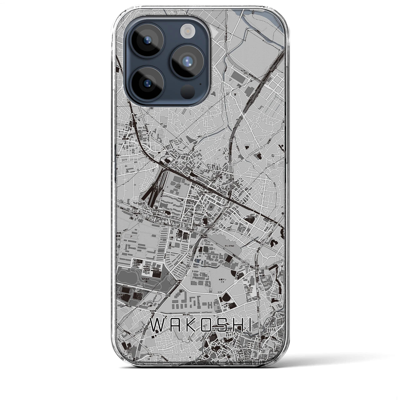 【和光市(埼玉県)】地図柄iPhoneケース(クリアタイプ)
