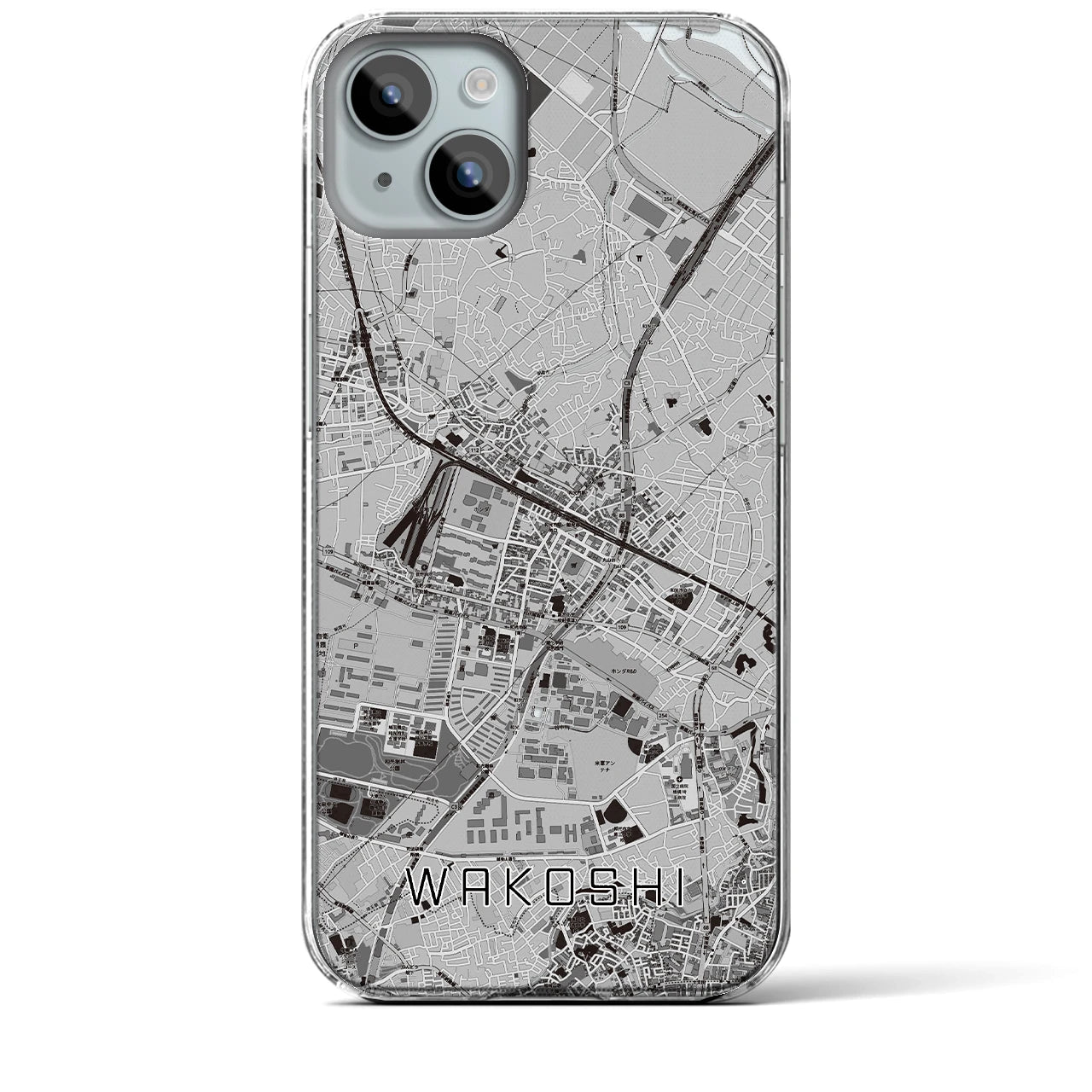 【和光市(埼玉県)】地図柄iPhoneケース(クリアタイプ)