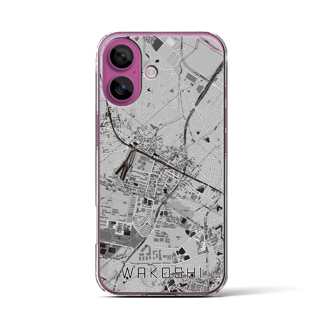 【和光市(埼玉県)】地図柄iPhoneケース(クリアタイプ)