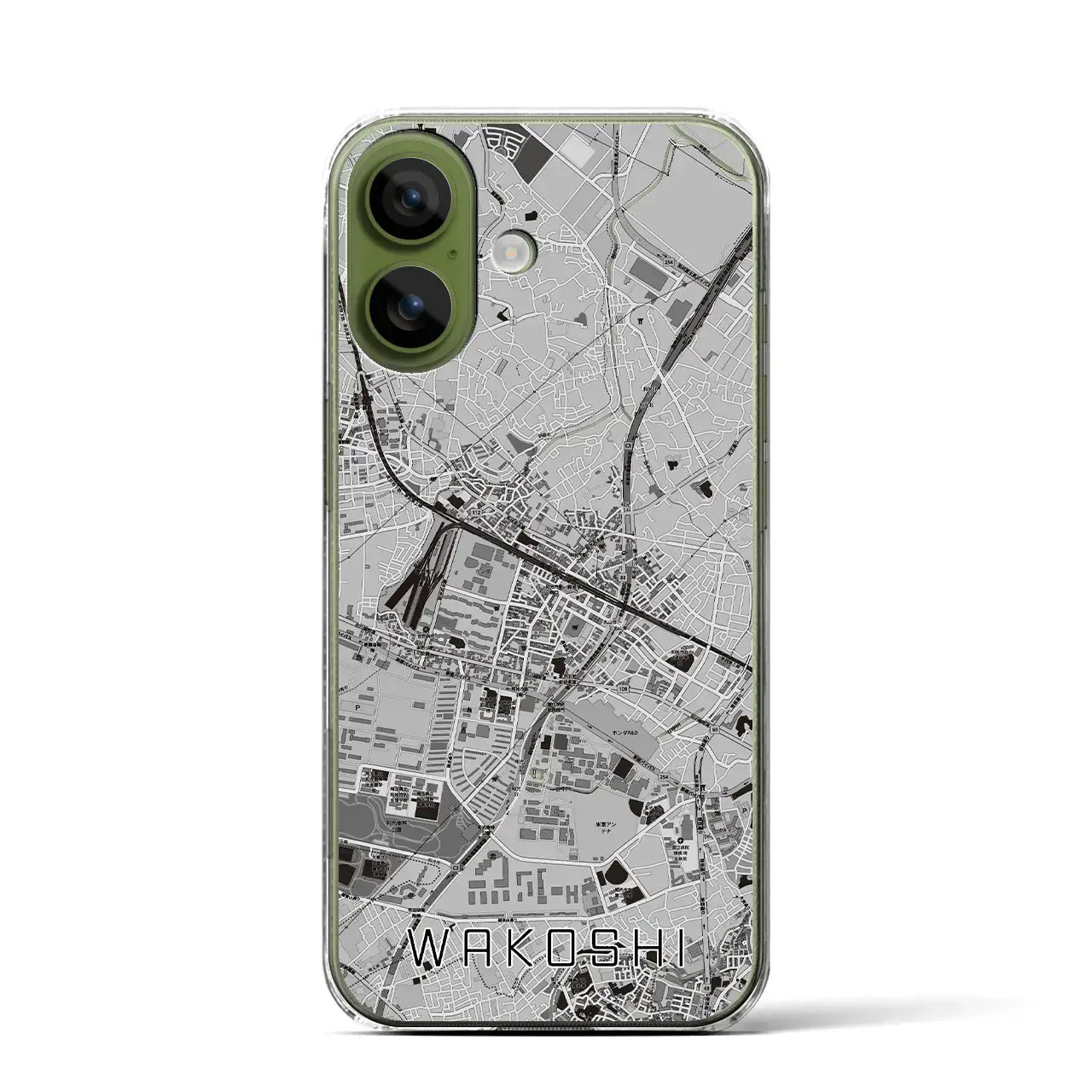 【和光市(埼玉県)】地図柄iPhoneケース(クリアタイプ)